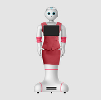 仿人形卡通外形迎宾机器人黑豆机器人互动语音智能对话欢迎光临