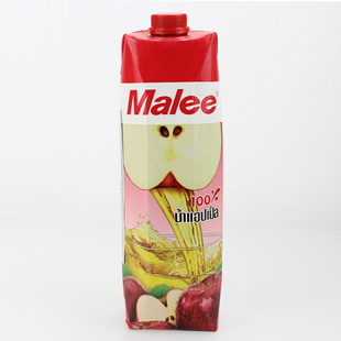 泰国原装进口玛丽果汁 玛丽Malee苹果汁1L装 新品纯果蔬汁 特价