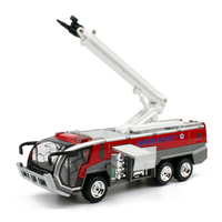 合金车4种声效闪灯机场消防车119救火车工程车模型回力儿童玩具车