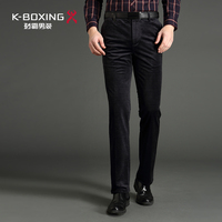 K-boxing/劲霸休闲裤 男裤商务秋款直筒裤子男装长裤|CQXU4318