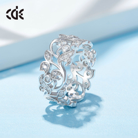 西黛尔秘密花园925银戒指女款简约韩版潮人个性关节指环饰品礼物