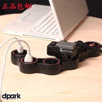 d-park弯曲变形接线板 双USB充电 大功率防雷排插 国际通用版插座