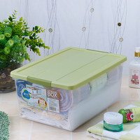 茶花正品塑料有盖整理箱储物箱收纳盒子立方收纳箱加厚
