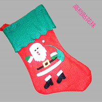 高档贴花圣诞袜子 圣诞老人袜子 圣诞袜批发 圣诞礼品圣诞礼物袜
