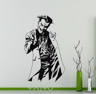小丑墙贴画DC漫画超级大反派Joker贴纸壁画宿舍卧室背景墙装饰