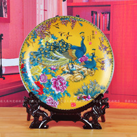 装饰摆件家居饰品陶瓷器简约时尚工艺品盘子古典中式摆设欧式彩绘