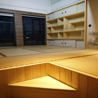 榻榻米新款地台书柜书桌组合床儿童房书房飘窗卧室组装实木板材