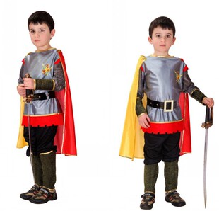 cosplay万圣节服装儿童罗马小武士国王男童铠甲勇士王子披风衣服