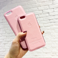 韩版新款甜美迷人PU粉色皮质感苹果6手机壳 iPhone6s plus