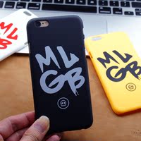 街头潮牌MLGB字母iphone6plus手机壳苹果6保护套5S磨砂硬外壳