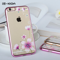 ICON苹果iphone6S手机壳保护套创意浮雕奢华钻6plus透明壳潮新款