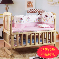实木双层婴儿床护栏可侧翻床头可加长多功能889童床 可贴牌定做