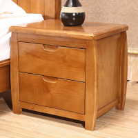 华宜居 中式现代实木床头柜 白蜡木储物柜 时尚简约卧室家具创意