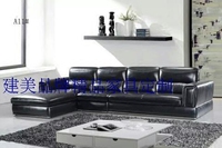 韩式美式现代风格新古典黑色真皮组合沙发厂家新款专业直销定制