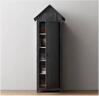 美式乡村loft复古书架储物柜 做旧塔形铁艺书柜角柜置物架