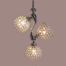 欧式简约现代创意LED水晶餐厅吊灯三头装饰饭厅灯客厅卧室灯具饰