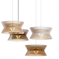 Secto lamp北欧风情设计师灯饰现代简约木艺木质客厅餐厅吊灯外销