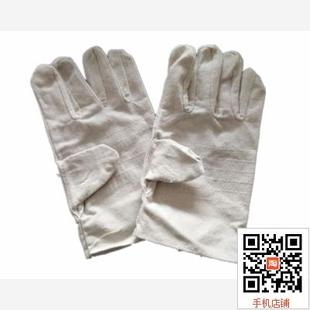 厂家批发双层加厚帆布手套耐油耐磨机械机床加大劳保电焊防护手套