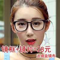 男女潮款近视眼镜 超轻方框配近视眼镜框架 复古大框近视平光眼镜