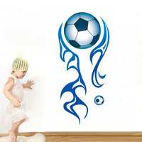 7258 热血足球 创意个性时尚墙贴 男孩卧室装饰贴画 可移除防水贴