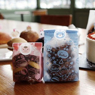 韩国包装 粉色ToTo蓝色RuRu DIY饼干/西点包装袋 饼干袋 曲奇袋