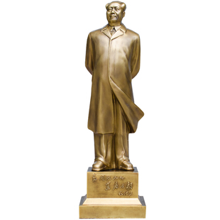 毛主席全身风衣雕塑铜像办公室家居装饰古典毛泽东人物摆件包邮68
