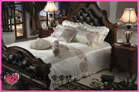 欧式法式宫廷风床上用品gt床品套件/四件套/多房床笠式纯色多件