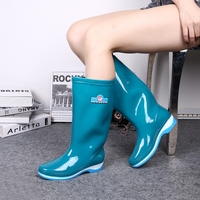 夏季雨鞋女式防水防滑胶鞋高筒纯色雨靴水鞋韩版特价包邮2015