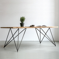 设计师个性简约现代饭桌实木创意餐桌椅组合北欧办公电脑老板长桌
