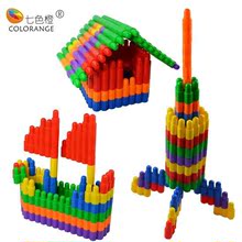 特价火箭子弹头加厚儿童桌面早教益智塑料拼插玩具幼儿园积木批发