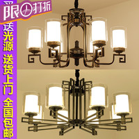 现代新中式吊灯别墅复式楼客厅中国风大吊灯美式铁艺餐厅酒店灯具