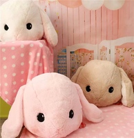 垂耳兔头型抱枕靠垫大兔头毛绒玩具兔子布娃娃玩偶生日礼物女生