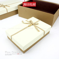 大号礼品盒长方形礼物盒衣服包装纸盒 定做批发 商务咖色仿布礼盒