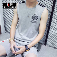 夏季衣服男装青少年休闲运动套装高中学生潮流韩版修身短袖t恤男