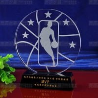 水晶奖杯定制现货定做篮球奖杯免费刻字比赛NBA总冠军奖杯MVP