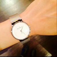 海外代购  诗格恩skagen SKW2075超薄钛合金表链简约女手表