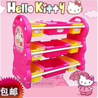 韩版HelloKitty凯蒂猫玩具架幼儿园塑料柜玩具架儿童收纳架/柜