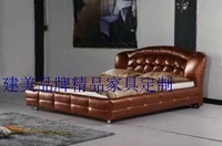 美式高档桃花芯实木双人床别墅家具定制18米婚床简美风格大床2门
