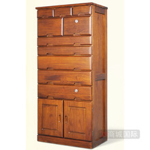 简约田园桐木实木斗柜收纳储物柜子分类多层功能多抽屉柜家具物品