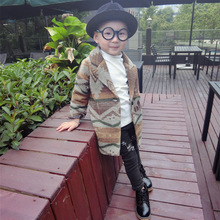 童装1-7岁中小童韩版儿童中长款外套呢子大衣童装 秋季新款外套