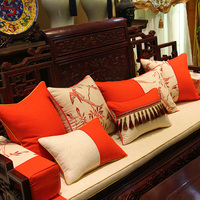 中式坐垫圈椅罗汉床古典沙发坐垫红实木椅垫加厚海绵座定做套