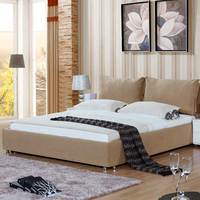 可拆洗布艺软床 1.8米双人床现代简约小户型实木软包床