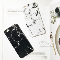 CLORY韩国黑白大理石iPhone6 Plus 5/5s原创手机壳情侣光面保护套
