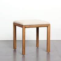 免漆老榆木凳子实木仿古凳新中式简约餐椅化妆凳换鞋凳古典方凳