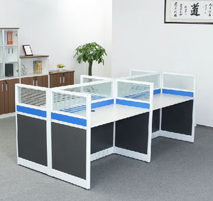 天津办公家具办公桌组合屏风四人位员工桌隔断职员工作台板式卡座