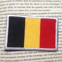 比利时 Belgium 刺绣国旗徽章 士气章 户外军迷战术肩章 臂章