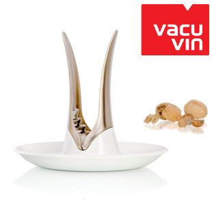荷兰进口Vacu Vin 创意托盘核桃夹 时尚高端胡桃夹 省力坚果钳