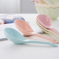 创意彩色家用简约日韩式长柄陶瓷勺大汤匙调羹小汤勺子拉面勺餐具
