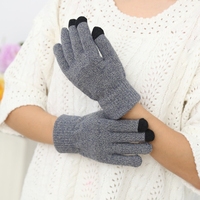 触摸屏手套男女冬天针织保暖加绒加厚韩电容魔术学生情侣智能手套