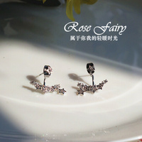 Rose Fairy 韩式气质款繁星点点耳环 秀气星星耳钉 别致大方 银针